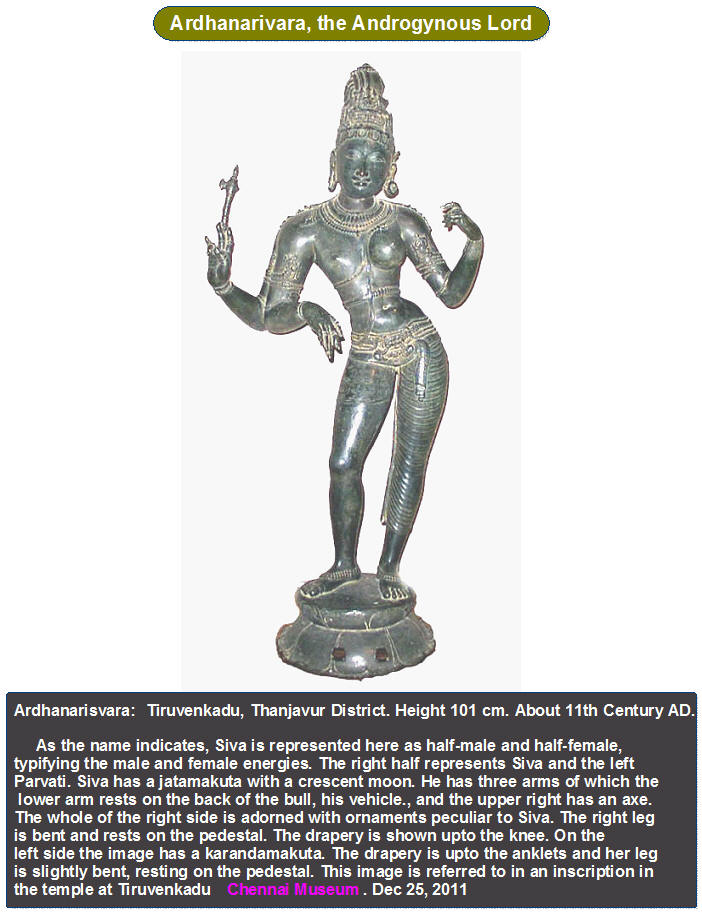 Ardhanarisvara, Sakti and Siva in one body