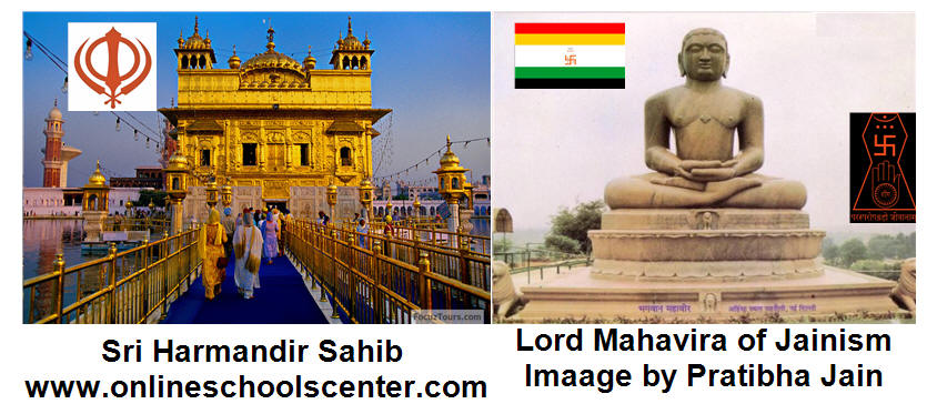 Sikh Temple and Jain Mahavira